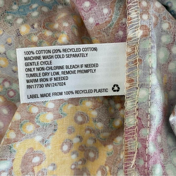 Women’s Floral Scalloped Collar Ballon Sleeve Mini Dress Kika Vargas Size S - Picture 5 of 6